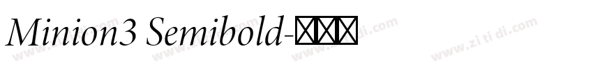 Minion3 Semibold字体转换